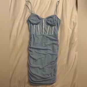 blue mini dress